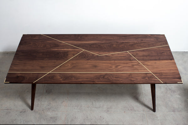 The Silverlake Dining Table With Brass